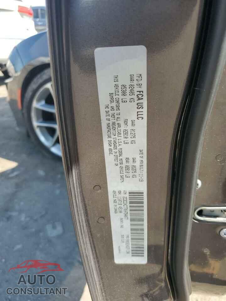 DODGE CHARGER 2019 - 2C3CDXCT7KH754077