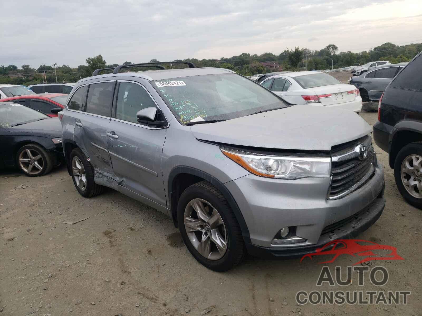 TOYOTA HIGHLANDER 2016 - 5TDDKRFH7GS338063