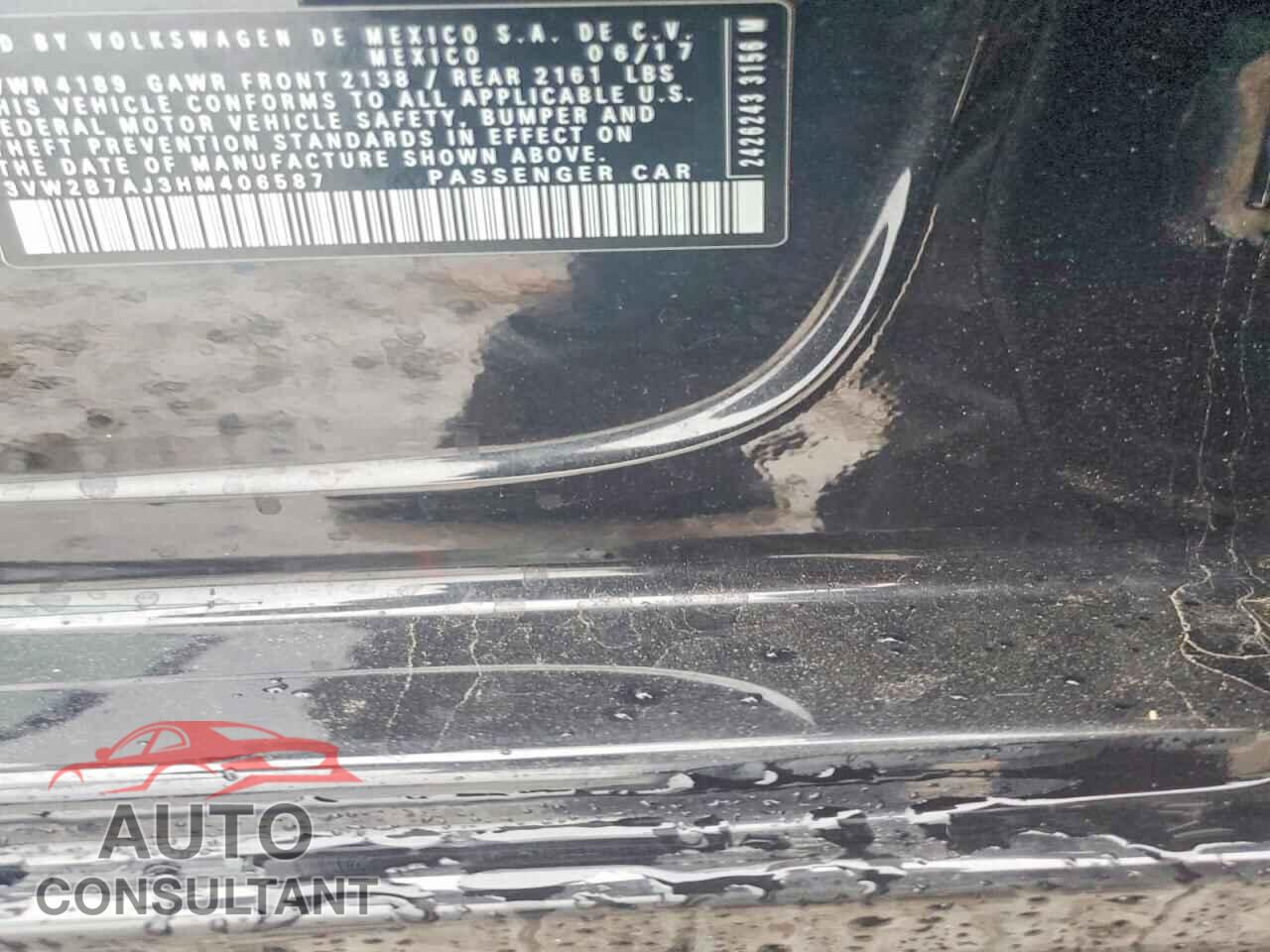 VOLKSWAGEN JETTA 2017 - 3VW2B7AJ3HM406587