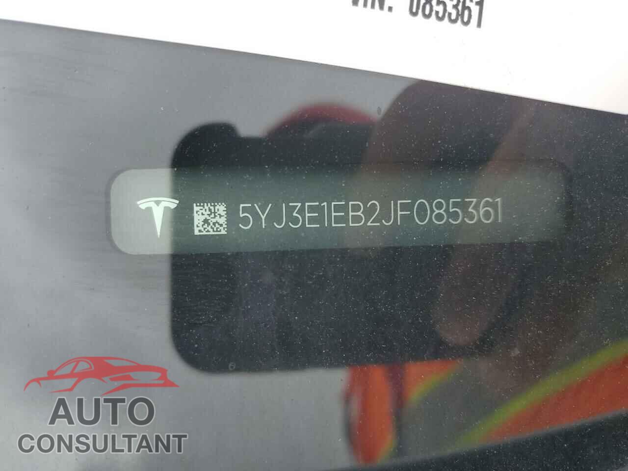 TESLA MODEL 3 2018 - 5YJ3E1EB2JF085361
