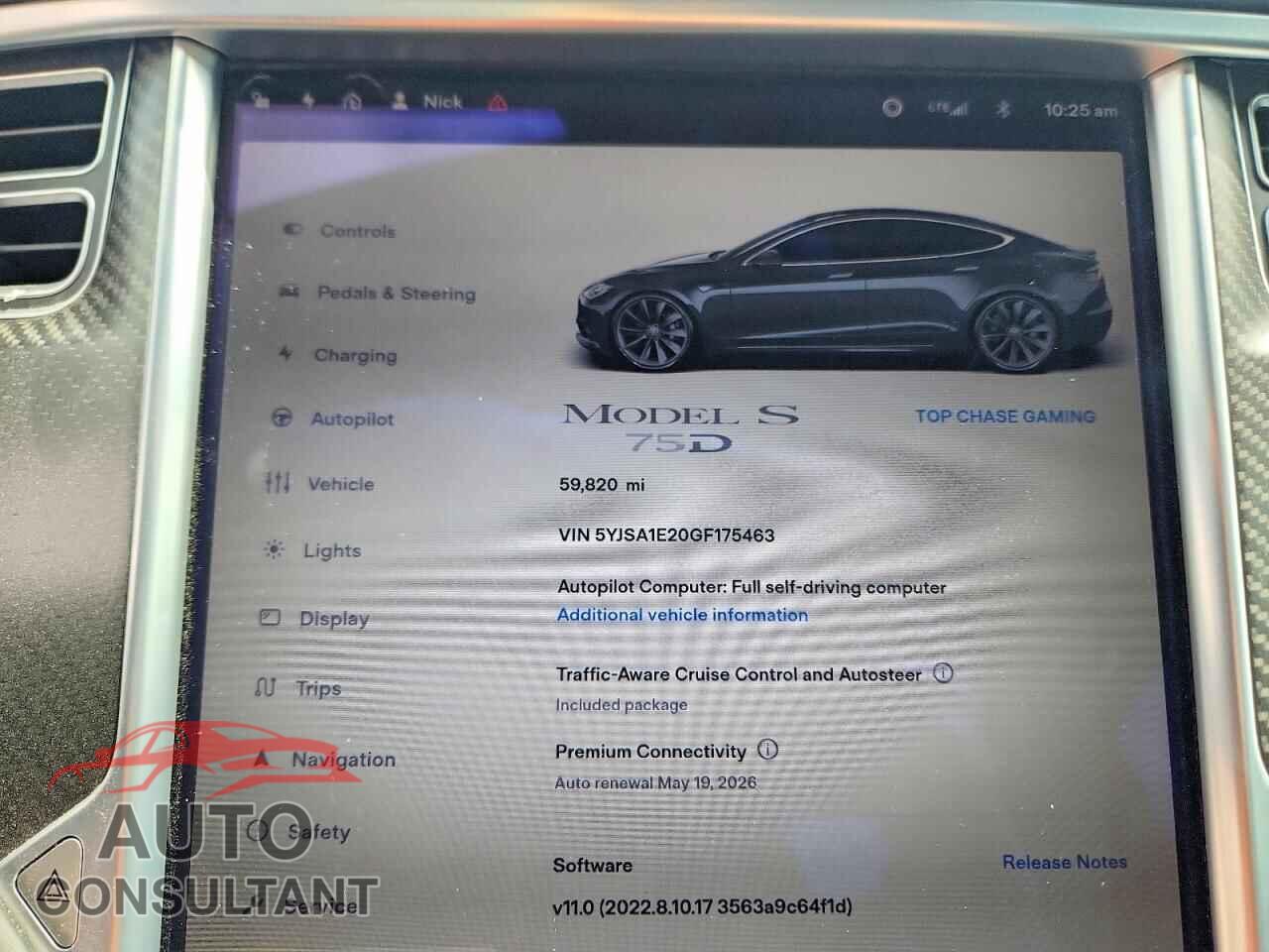 TESLA MODEL S 2016 - 5YJSA1E20GF175463