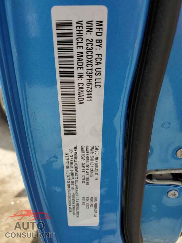 DODGE CHARGER 2023 - 2C3CDXCT3PH673441