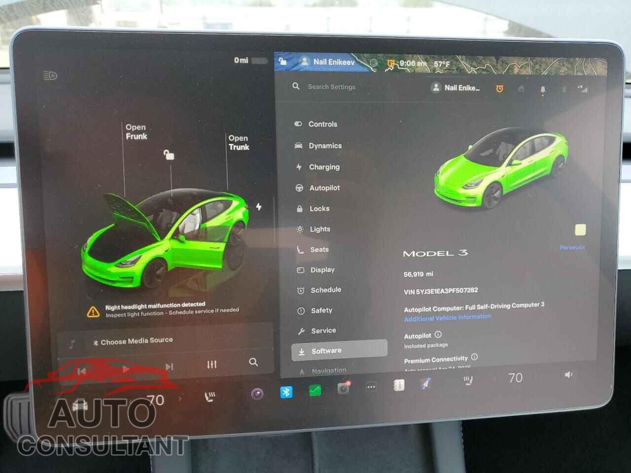 TESLA MODEL 3 2023 - 5YJ3E1EA3PF507282