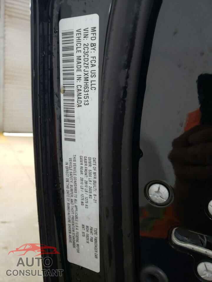 DODGE CHALLENGER 2021 - 2C3CDZFJXMH631513