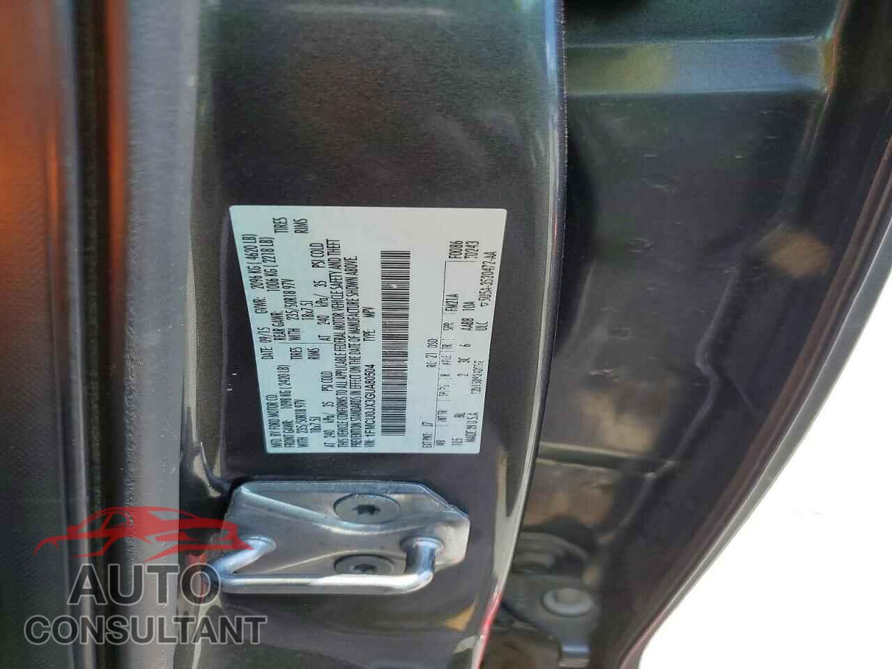 FORD ESCAPE 2016 - 1FMCU0JX3GUA80504
