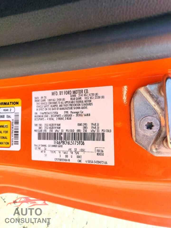 FORD MUSTANG 2020 - 1FA6P8CF6L5175936