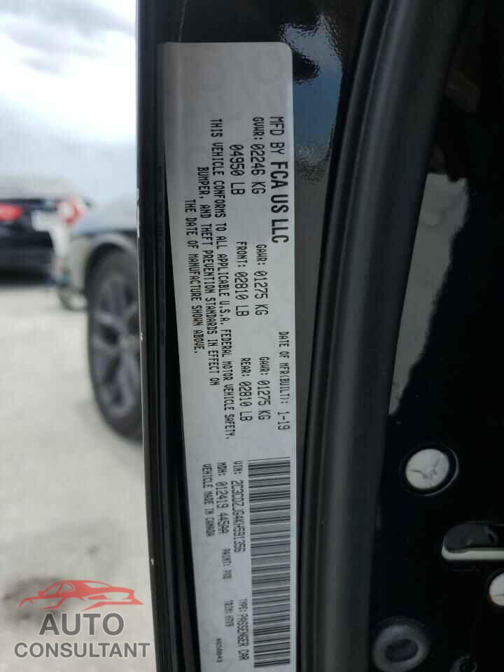 DODGE CHALLENGER 2019 - 2C3CDZJG4KH591356
