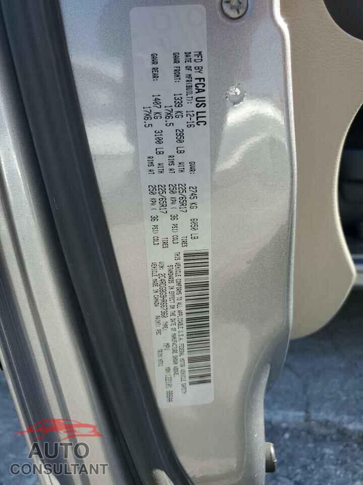 DODGE CARAVAN 2017 - 2C4RDGBG9HR667360