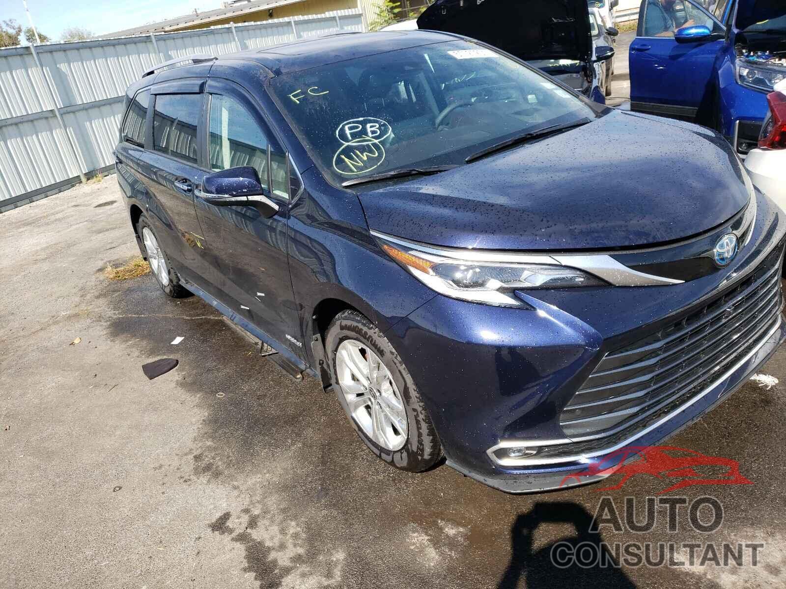 TOYOTA SIENNA 2021 - 5TDESKFC1MS023433