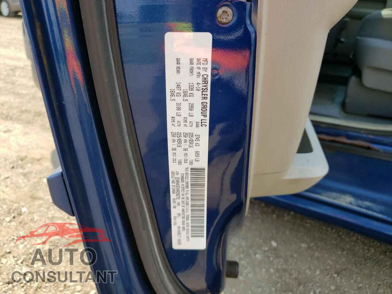 DODGE CARAVAN 2010 - 2D4RN4DEXAR296791