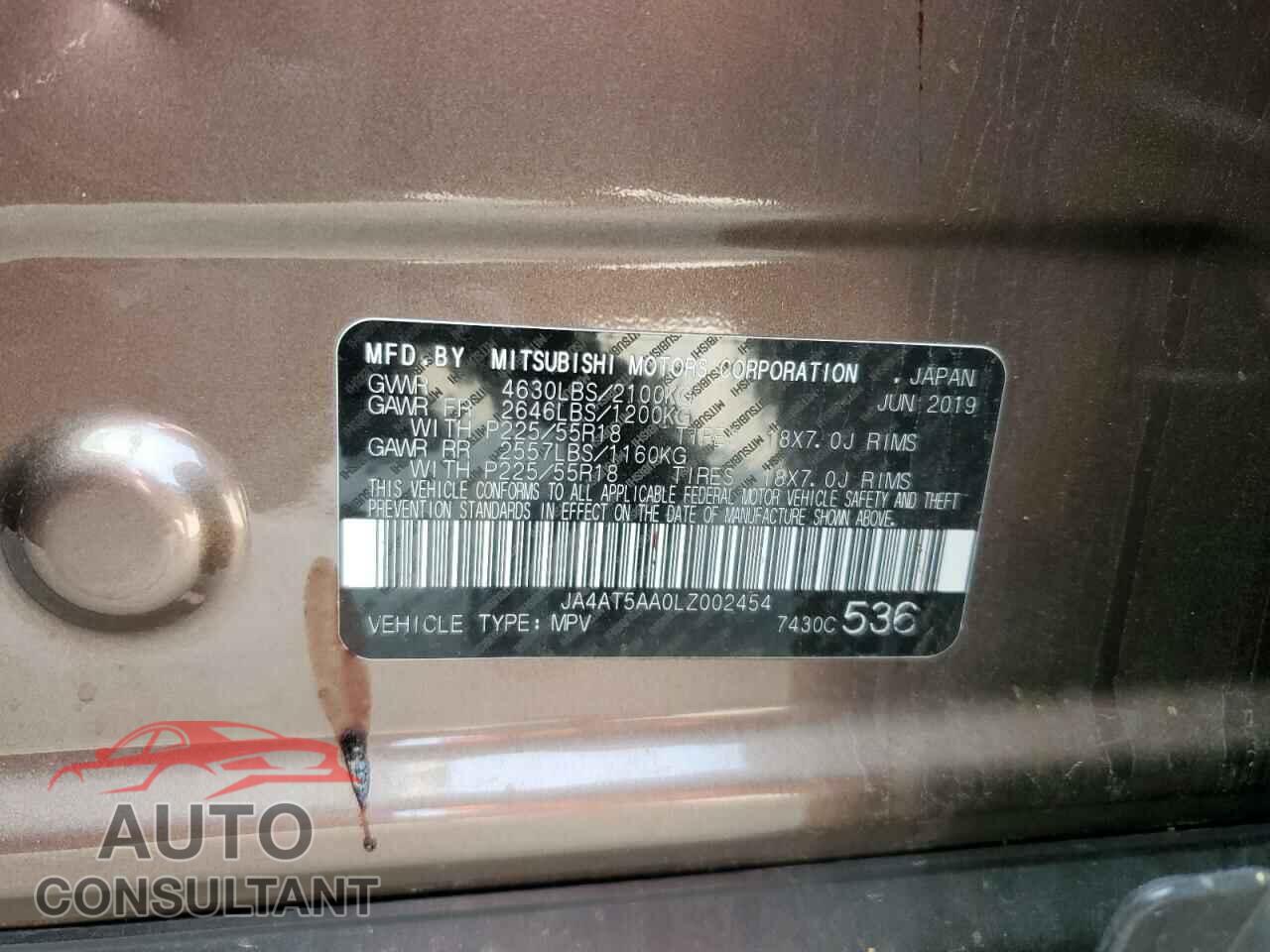 MITSUBISHI ECLIPSE 2020 - JA4AT5AA0LZ002454