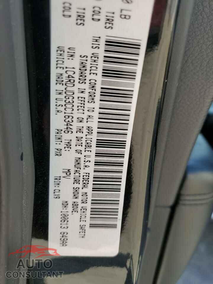 DODGE DURANGO 2012 - 1C4RDJDG3CC163446