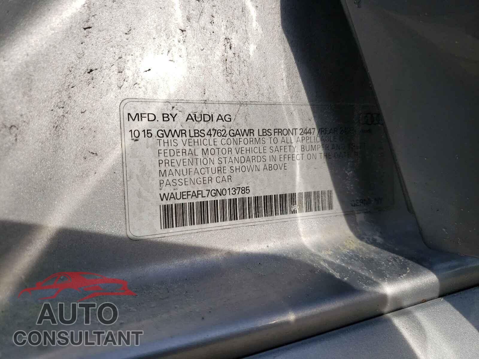 AUDI A4 2016 - WAUEFAFL7GN013785