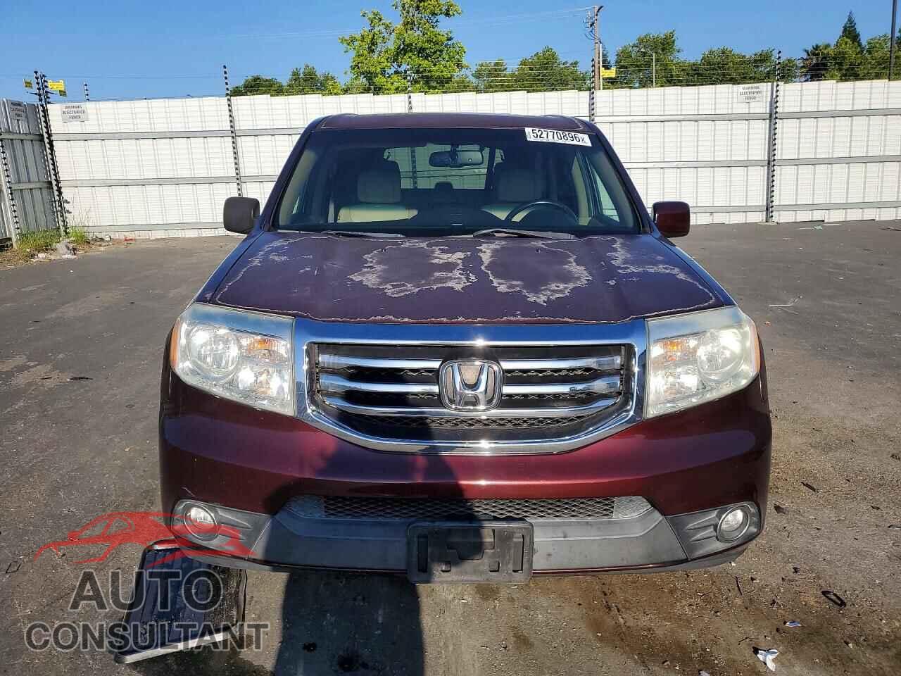 HONDA PILOT 2012 - 5FNYF4H52CB018322