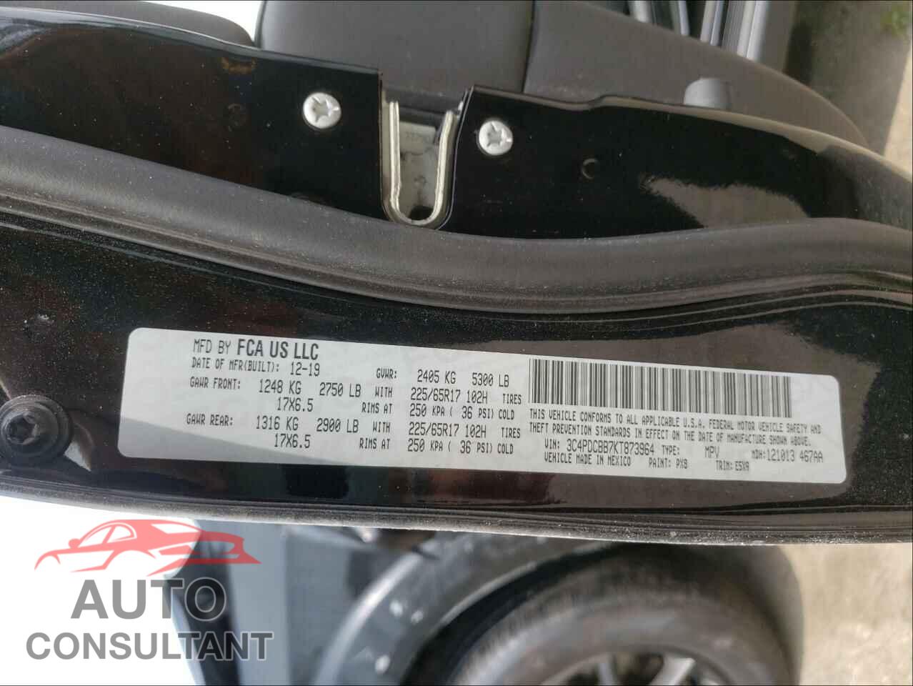 DODGE JOURNEY 2019 - 3C4PDCBB7KT873964