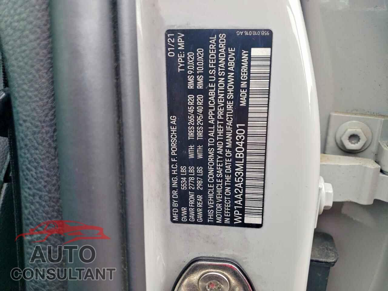 PORSCHE MACAN 2021 - WP1AA2A53MLB04301