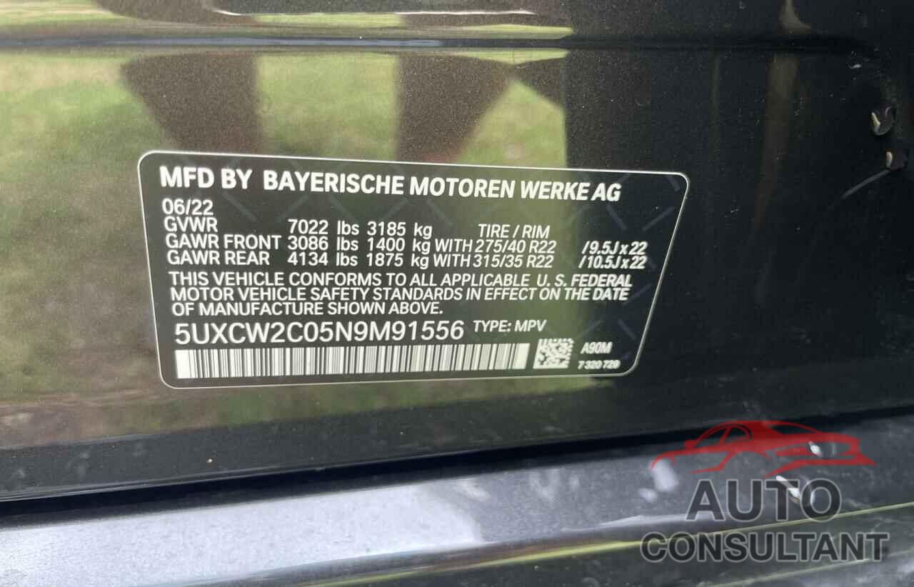 BMW X7 2022 - 5UXCW2C05N9M91556