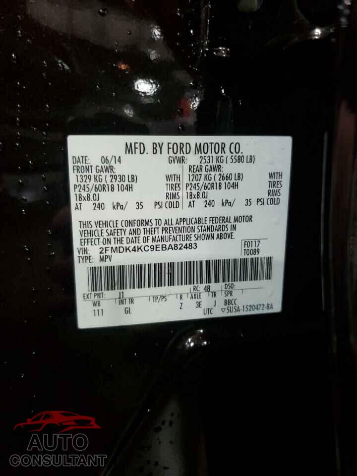 FORD EDGE 2014 - 2FMDK4KC9EBA82483