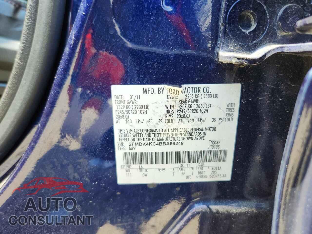 FORD EDGE 2011 - 2FMDK4KC4BBA66249