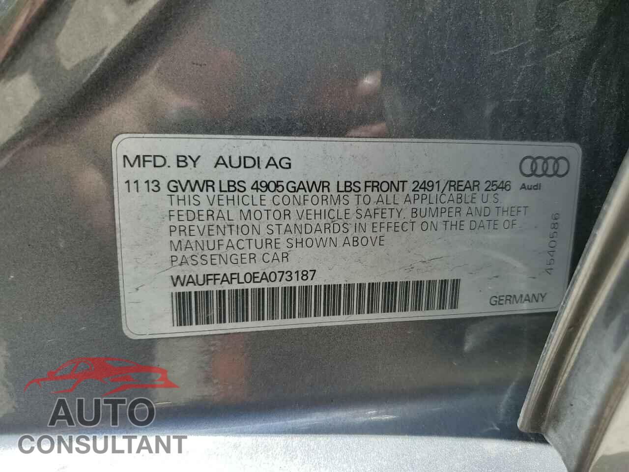 AUDI A4 2014 - WAUFFAFL0EA073187