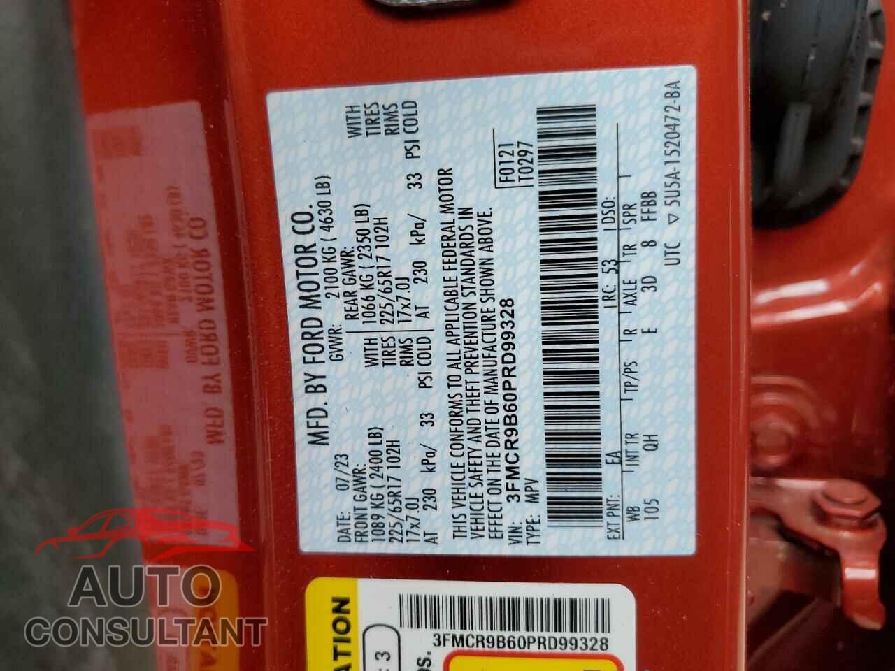 FORD BRONCO 2023 - 3FMCR9B60PRD99328