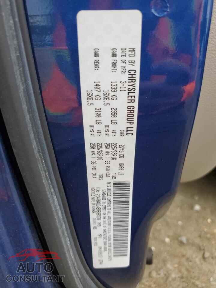 DODGE CARAVAN 2011 - 2D4RN4DG4BR688538