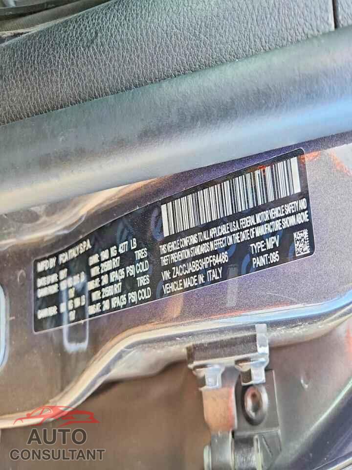 JEEP RENEGADE 2017 - ZACCJABB3HPF64486