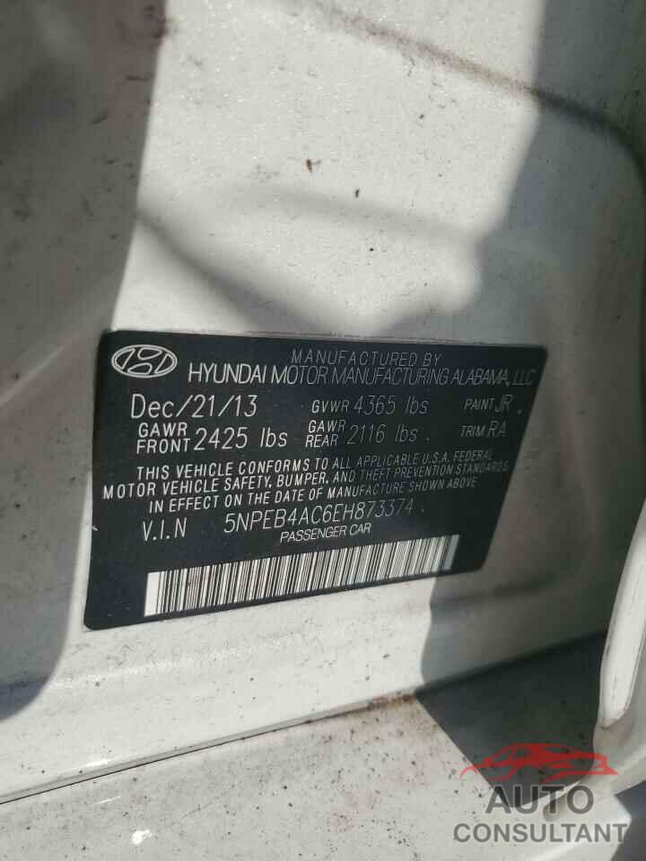 HYUNDAI SONATA 2014 - 5NPEB4AC6EH873374