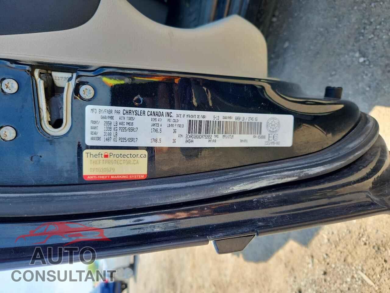 DODGE CARAVAN 2013 - 2C4RDGBG6DR752652