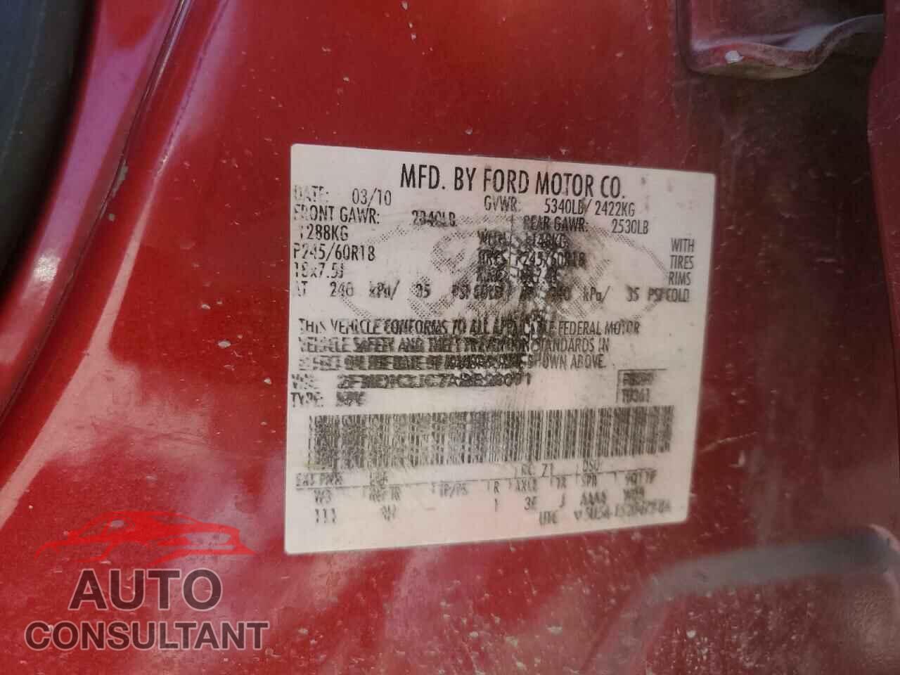 FORD EDGE 2010 - 2FMDK3JC7ABB28091