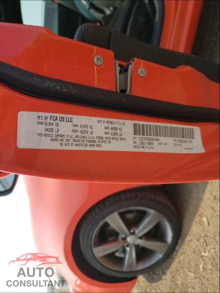 DODGE DART 2016 - 1C3CDFEB9GD624384