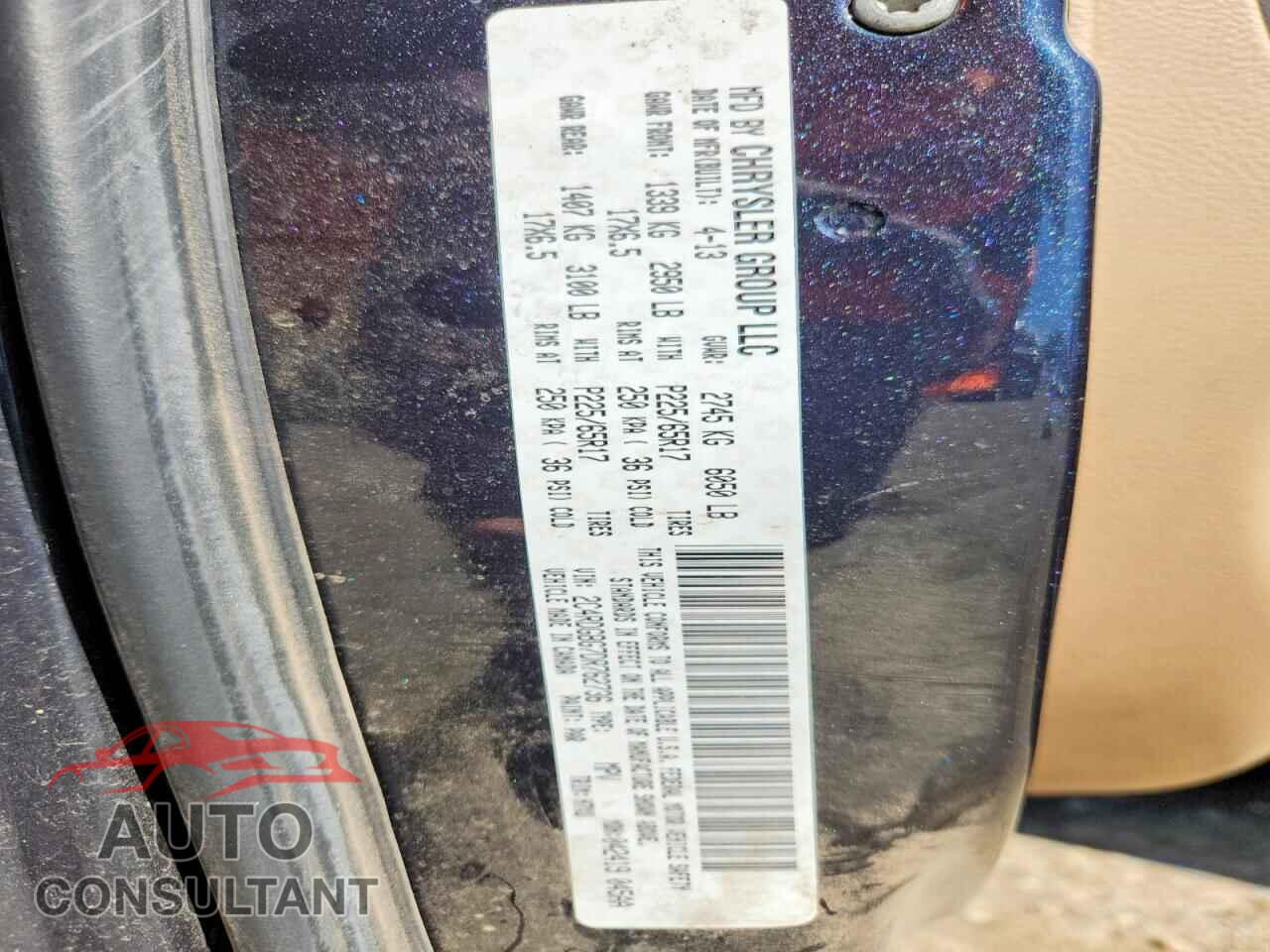 DODGE CARAVAN 2013 - 2C4RDGBG7DR762736