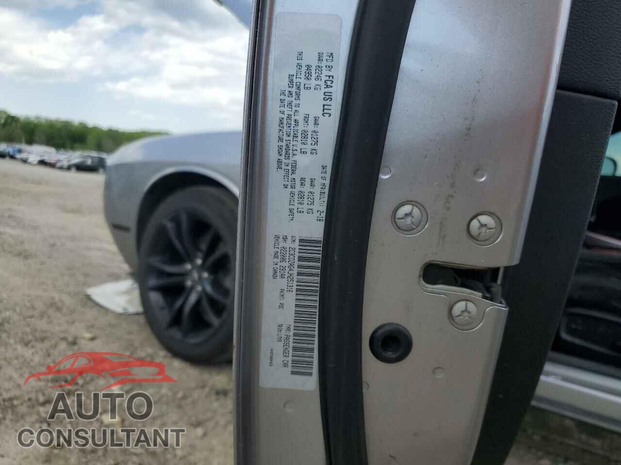 DODGE CHALLENGER 2018 - 2C3CDZAG4JH251316