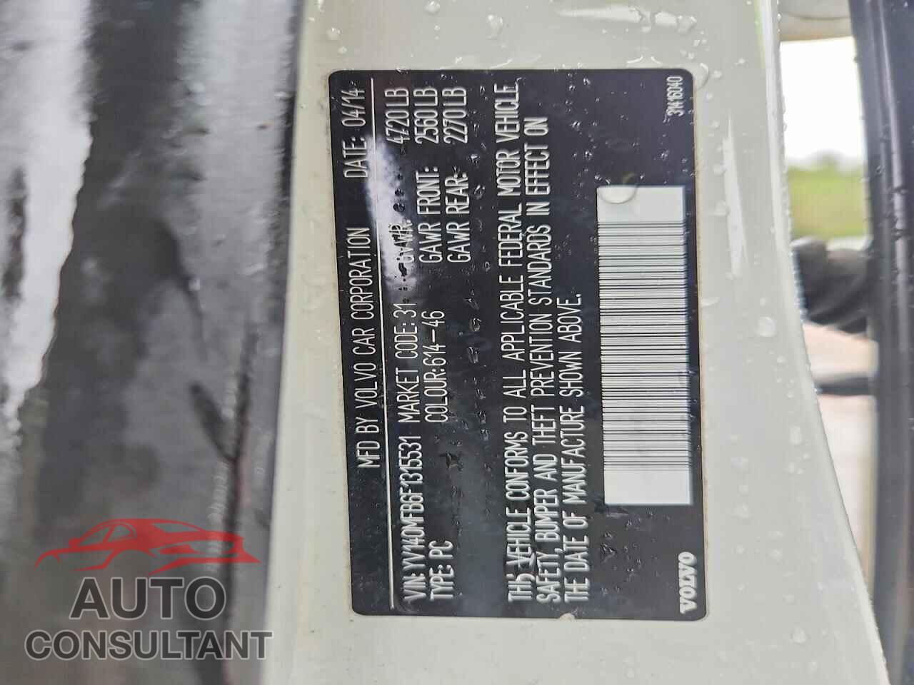 VOLVO S60 2015 - YV140MFB6F1315531