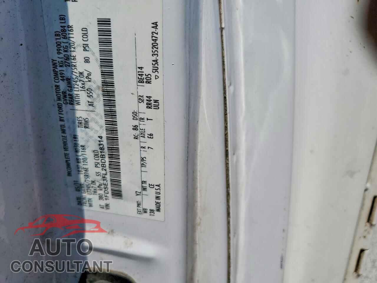 FORD ECONOLINE 2011 - 1FDSE3FL2BDB18314
