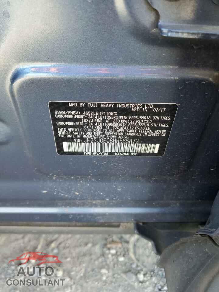 SUBARU FORESTER 2017 - JF2SJGEC8HH565872