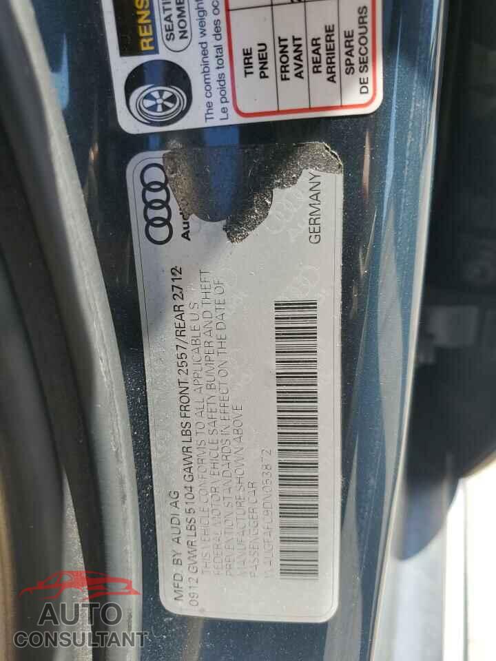 AUDI A6 2013 - WAUGFAFC9DN053872