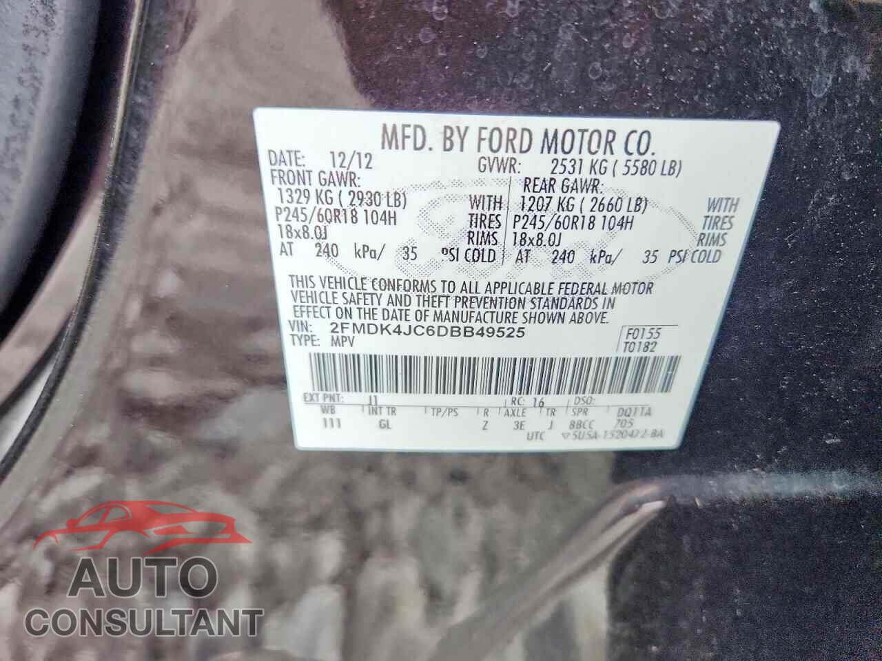 FORD EDGE 2013 - 2FMDK4JC6DBB49525