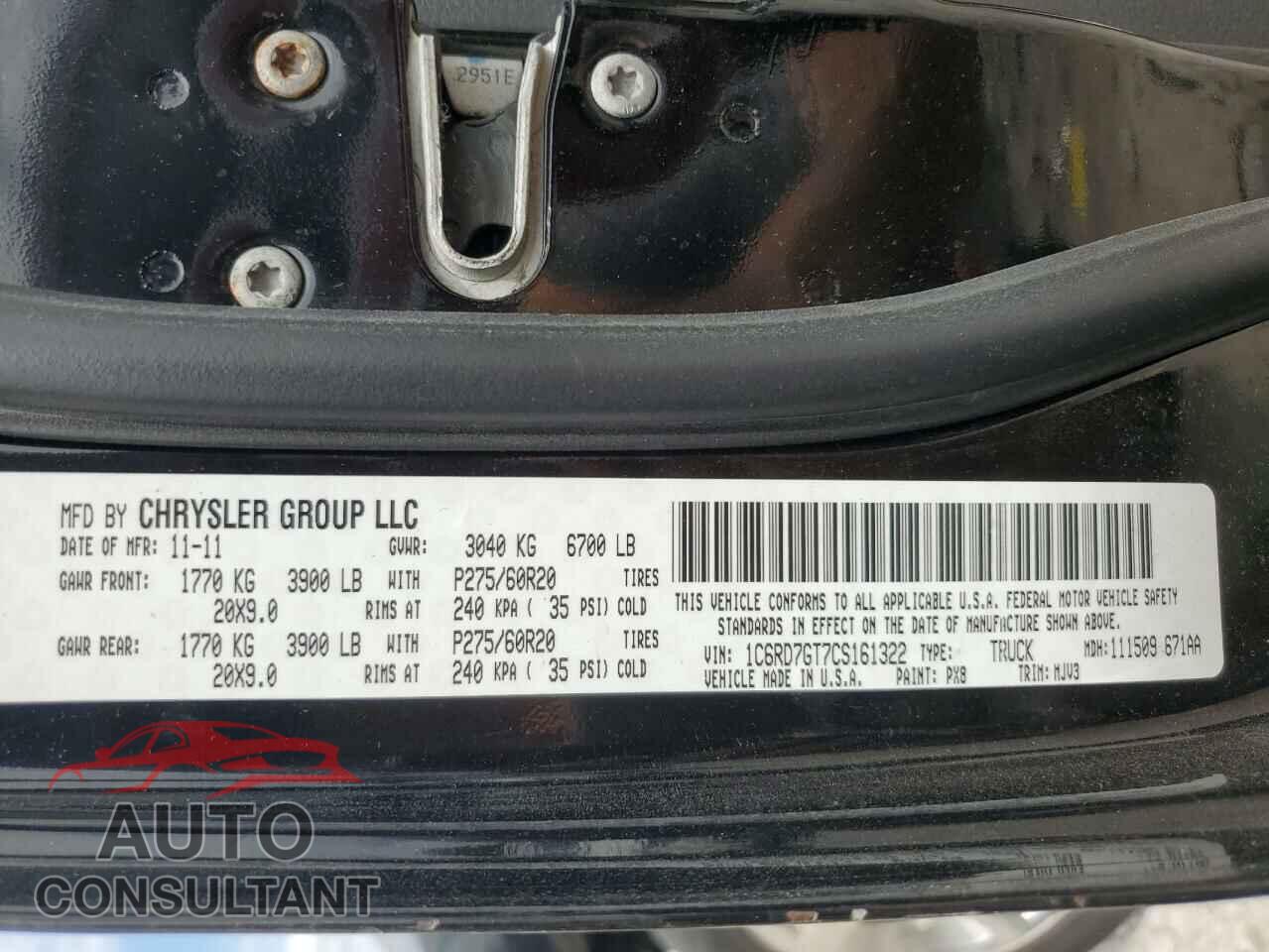 DODGE RAM 1500 2012 - 1C6RD7GT7CS161322