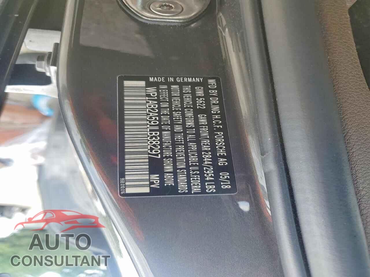 PORSCHE MACAN 2018 - WP1AB2A59JLB38297