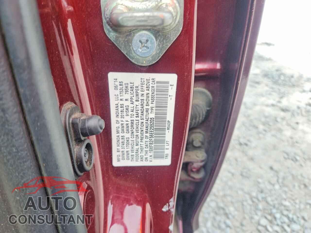 HONDA CIVIC 2014 - 19XFB2F56EE255205