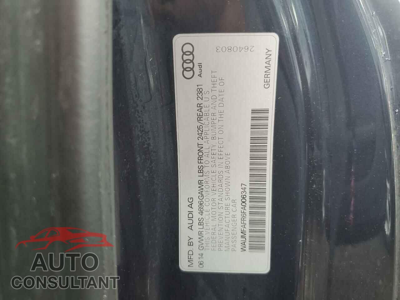 AUDI A5 2015 - WAUMFAFR6FA006347