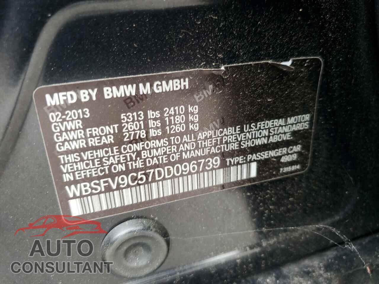 BMW M5 2013 - WBSFV9C57DD096739