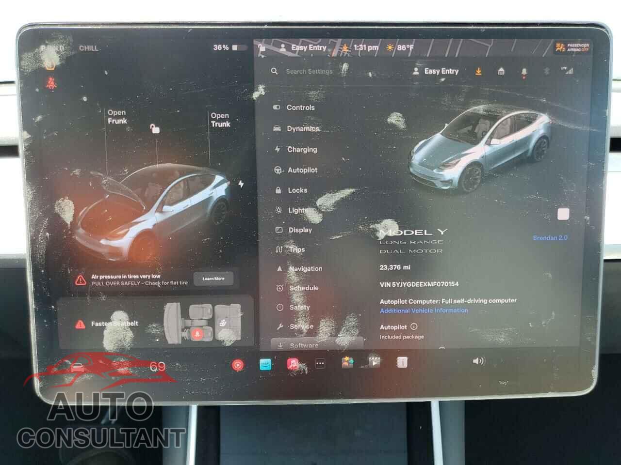 TESLA MODEL Y 2021 - 5YJYGDEEXMF070154