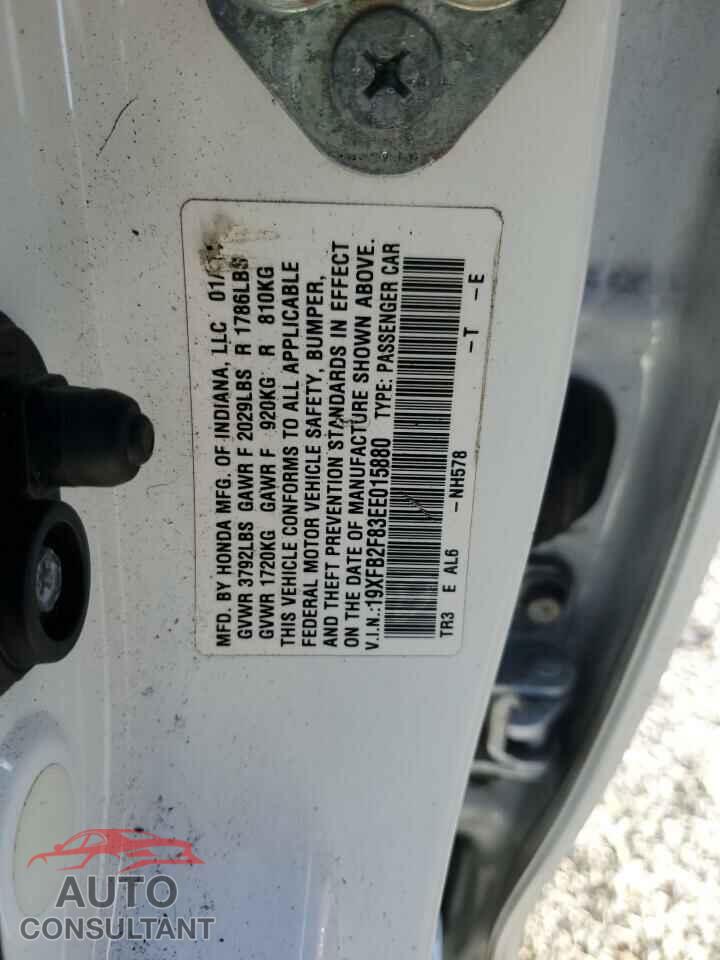 HONDA CIVIC 2014 - 19XFB2F83EE015880