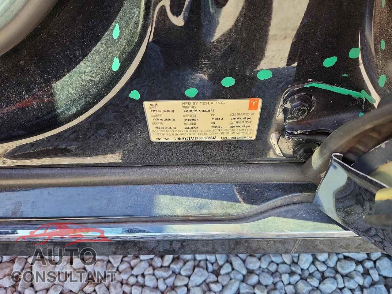 TESLA MODEL S 2018 - 5YJSA1E46JF268643
