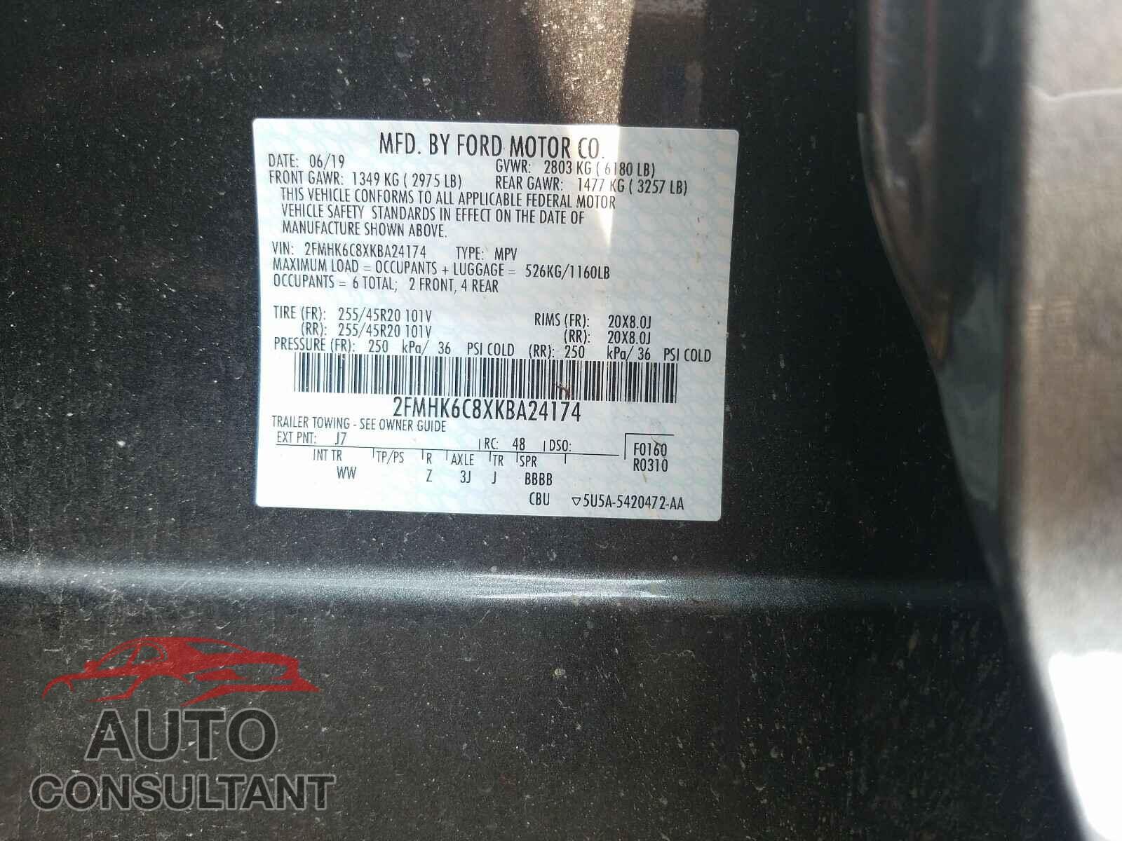 FORD FLEX 2019 - 2FMHK6C8XKBA24174