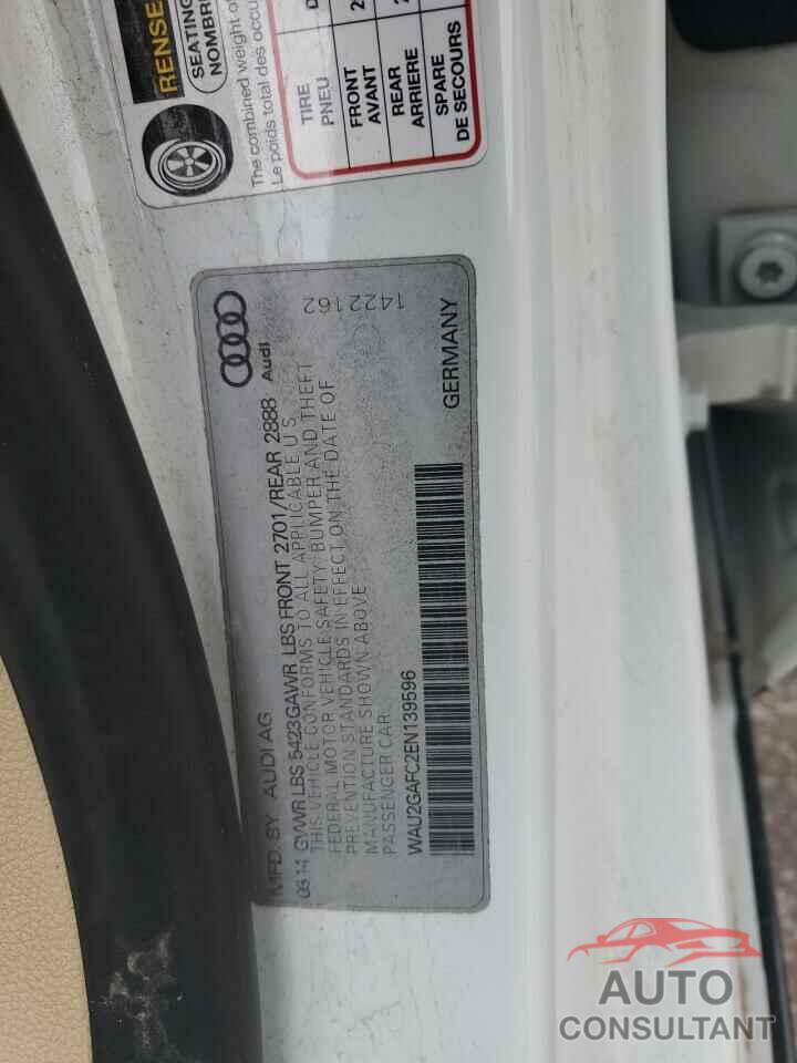 AUDI A7 2014 - WAU2GAFC2EN139596