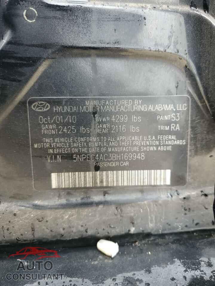 HYUNDAI SONATA 2011 - 5NPEC4AC3BH169948