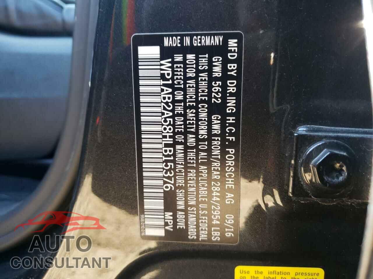 PORSCHE MACAN 2017 - WP1AB2A58HLB15376